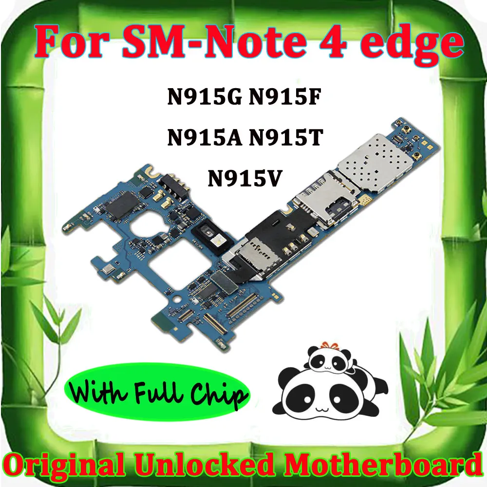 Оригинальная разблокированная материнская плата для samsung Note 4 edge N915F N915G N915A N915T N915V, материнская плата с полным чипом