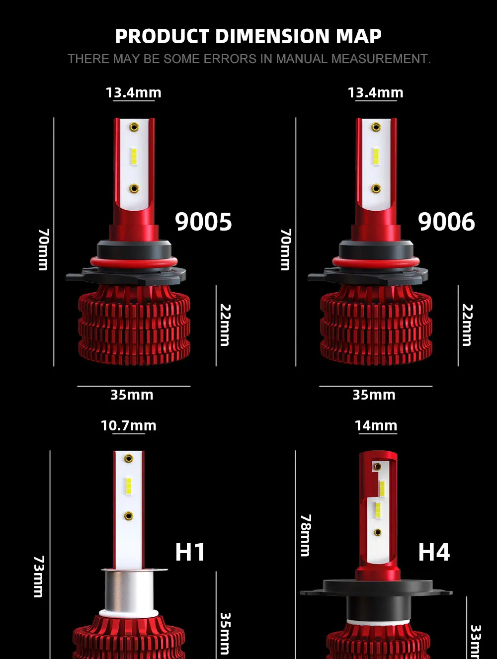 Мини h 1 h4 h7 h11 h8 h9 9005 hb3 Автомобильные светодиодные фары 9006 hb4 csp led farol de milha 24v automovil безвентиляторный 6000K вспомогательное оборудование nebbia