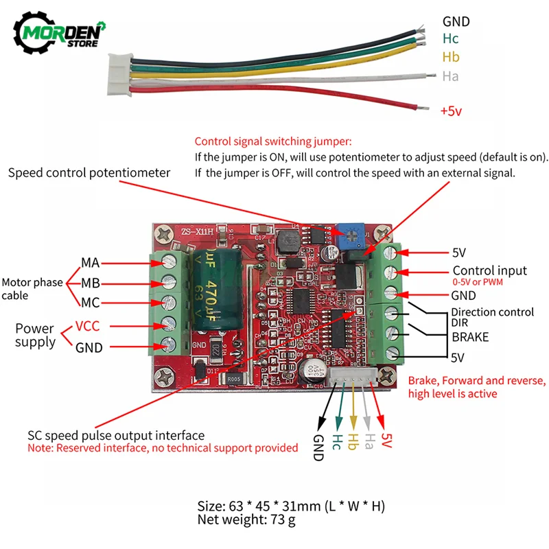 Трехфазный бесщеточный двигатель постоянного тока DC 6 60 в 400 Вт BLDC, устройство управления двигателем PWM Hall, плата драйвера управления двигателем 12 В 24 в 48 в|Контроллер двигателя| | АлиЭкспресс