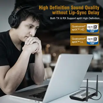 

Intelligent Bluetooth 5.0 Remote Transmitter Receiver Widely Compatible HD High Sound Quality Wireless Audio Adapter