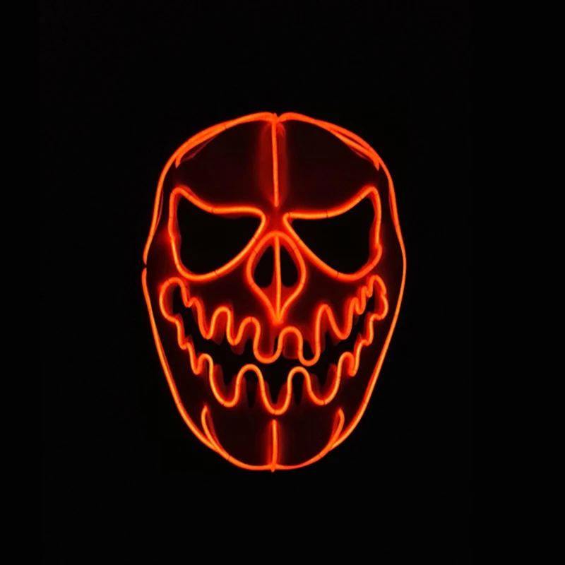 

Halloween Pumpkin Head LED Mask Purge Masks Election Mascara Costume DJ Party Light Up Masks Glow In Dark