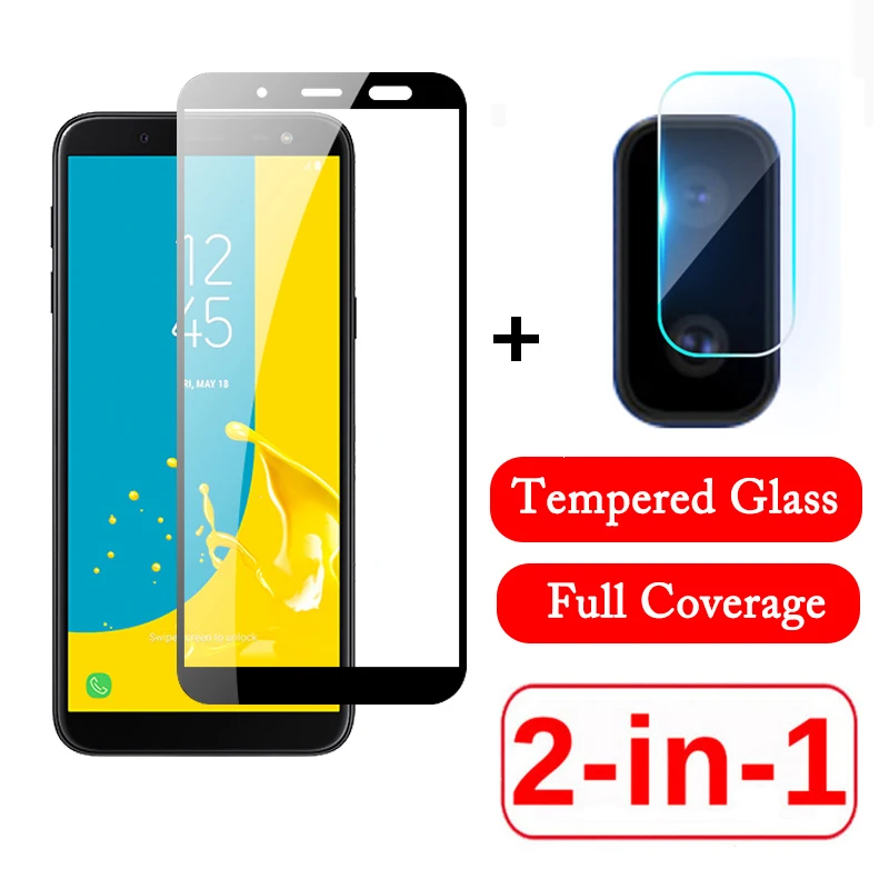 

2 in 1 Camera Lens Protective Glass for Samsung Galaxy J6 Plus Tempered Glass for Samsung J4 Plus Screen Protector J6Plus J 4 6