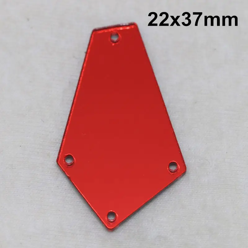 A04-22x37 Светлый Сиам acryl ic зеркало пришить Стразы DIY Flatback зеркало акрил пришивные стразы с отверстиями для шитья - Цвет: A04-22x37