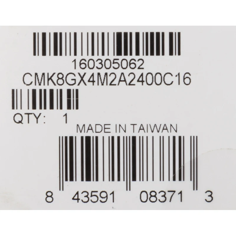 Память DDR4 2x4Gb 2400MHz Corsair CMK8GX4M2A2400C16 RTL PC4-19200 CL16 DIMM 288-pin 1.2В