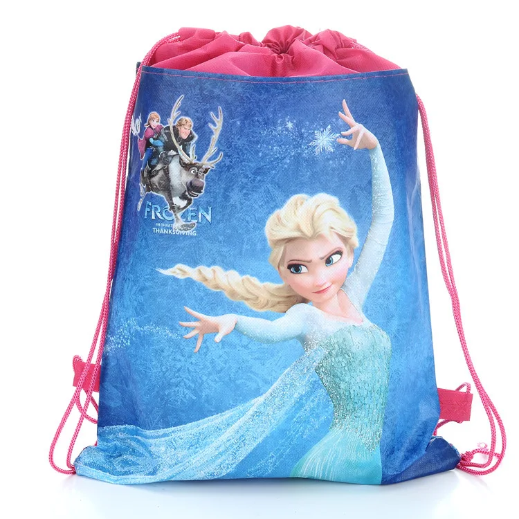Disney детский мультяшный рюкзак для плавания, двусторонний, нетканый, на шнурке, сумки для путешествий, водонепроницаемый, для хранения