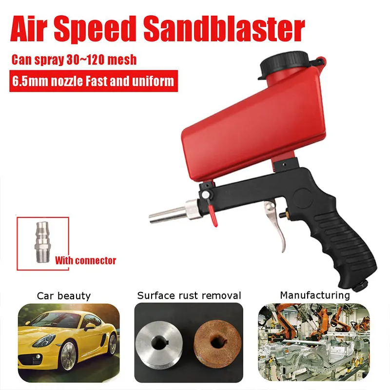 

Sandblasting Gun Sand Blasted Portable and Blasting Machine Device Rust Removal 90psi Pneumatic
