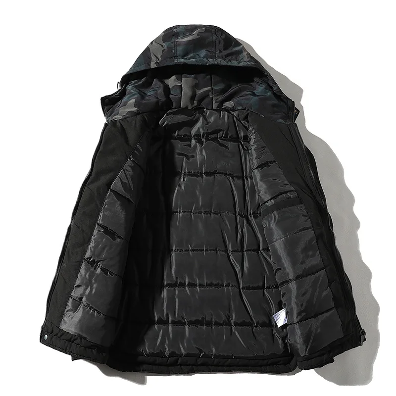 KENNTRICE Streetwear Winter Jacket Men Camouflage Tactical Jacket Warm Cotton Coat Man Bomber Jacket