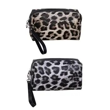 

Hot Sale Handbags Hit Color Multi-function Portable Leopard Makeup Storage Bag Women Travel Cosmetic Wash Organizer Case