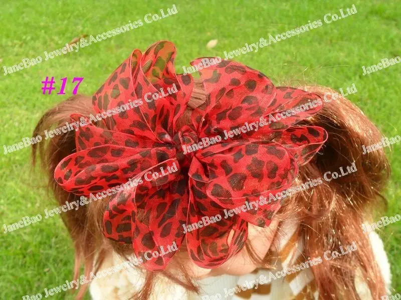 35 шт 5,5 ''большие повязки на голову из органзы цветок бант волосы популярный заколки для волос