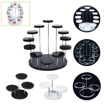 

Cupcake Stand Acrylic Display Stand For jewelry/Cake Transparent Dessert Rack Wedding Birthday Party Decoration Tools