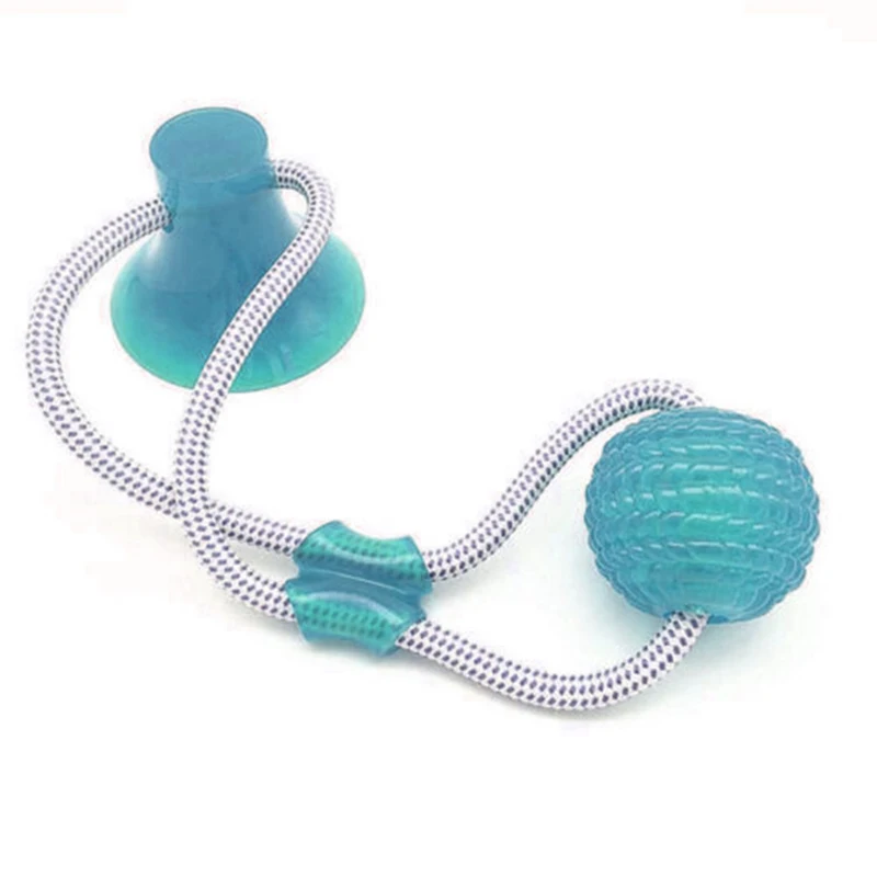 Multifunction Pet Molar Bite Dog Toys Rubber Chew Ball Cleaning Teeth Safe Elasticity Soft Puppy Suction Cup Dog Biting Toy