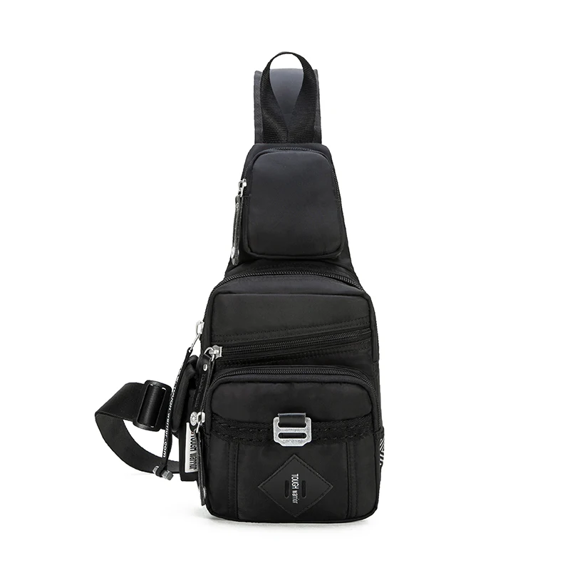 

2019 new multi-functional waterproof men's chest car sutured casual Korean version of Oxford cloth cross bag