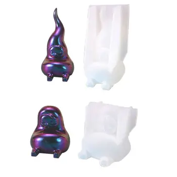 

Cartoon Beans Ornament DIY Epoxy Resin Mold Bean Figure Keychain Pendant Mold