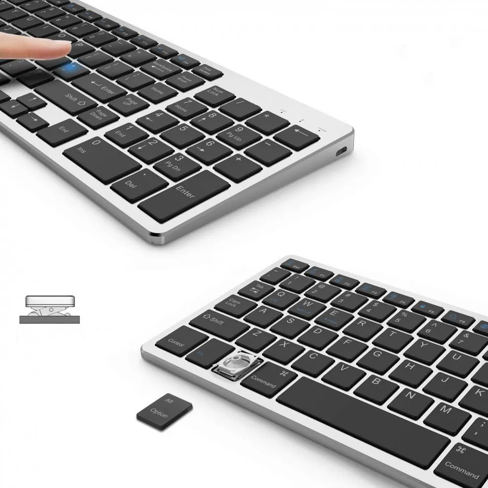 Беспроводная Bluetooth Клавиатура Для iMac Pro полноразмерная клавиатура для Macbook Air Bluetooth клавиатура для ipad Pro