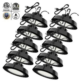 

10 Pack ETL DLC 240W UFO LED High Bay Light 5000K Daylight White IP65 LED Industrial Warehouse Garage Work Shop Lighting 26000lm