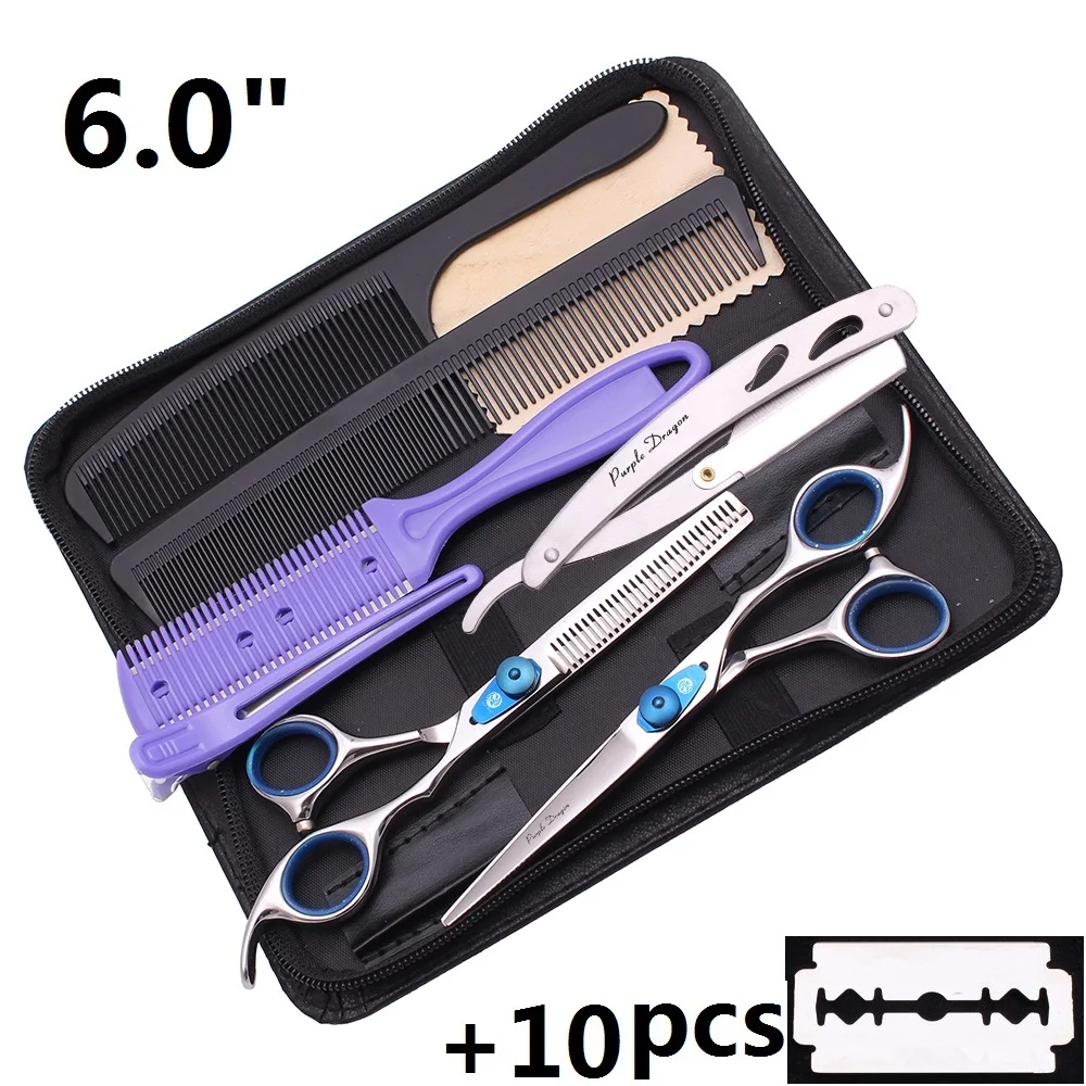 

5.5 Silver Styling Scissors Thinning Professional Hairdressing Scissors Kit Barber Hairdresser Scissors Hair Cutting Y1225