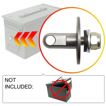 

50 Cal Ammo Can Locking Hardware Kit Stainless Steel Lock Hardware Army lockable case 40mm Pistol Bullet Case Valuables Storage