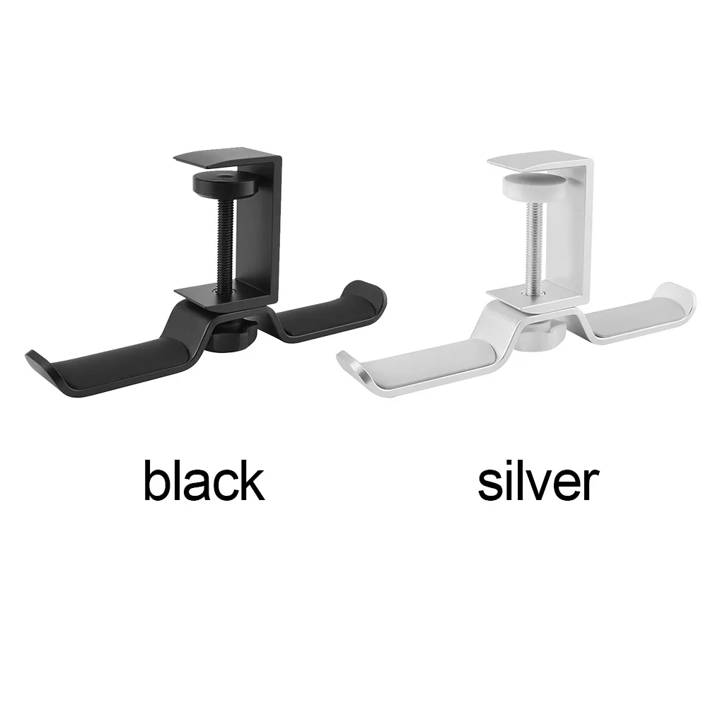 Desk Holder Rotatable Hanger Anti Scratch Space Saving Home Office Non Slip Aluminum Alloy Adjustable Clamp Headphone Stand