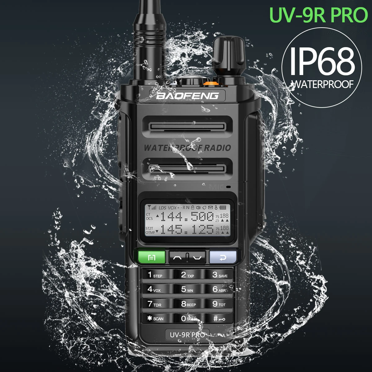 Baofeng Uv9r Pro High Power Dual Band 136174/400520mhz Ip68