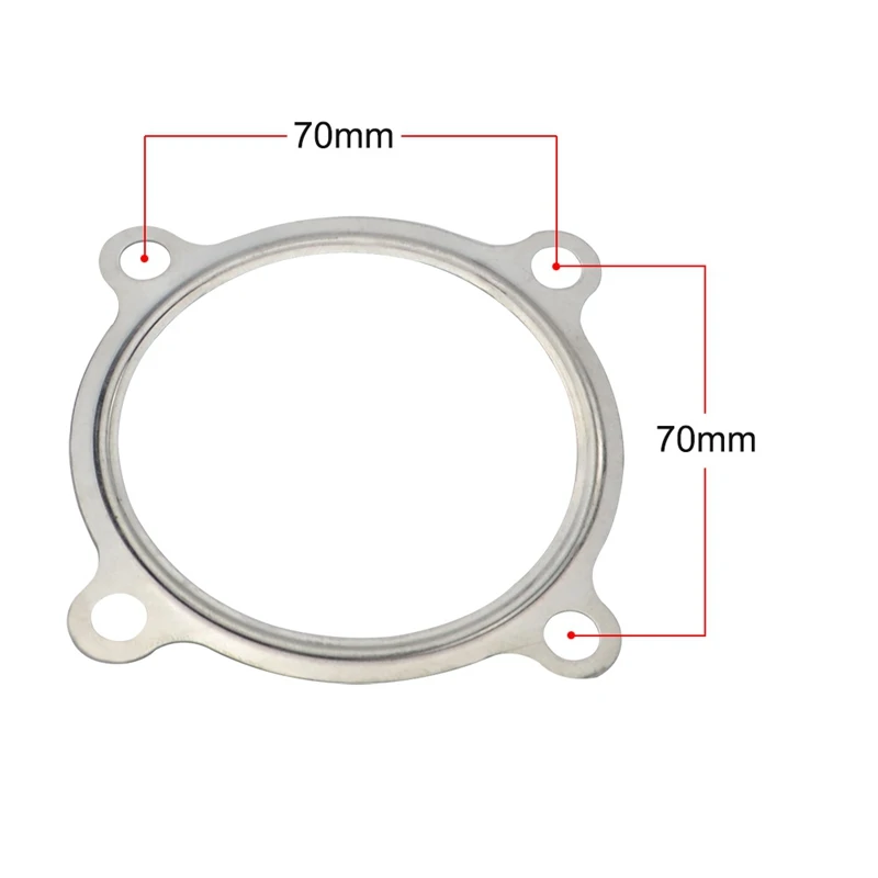 CaoyiL 5PCS 3 Inch Inch 4 Bolt SS 304 Turbo Exhaust Downpipe Flange Gasket Fit for GTX30 GT30 GT35 GTX35 D
