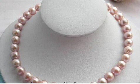 810 17" round 12mm lavender freshwater pearl necklace