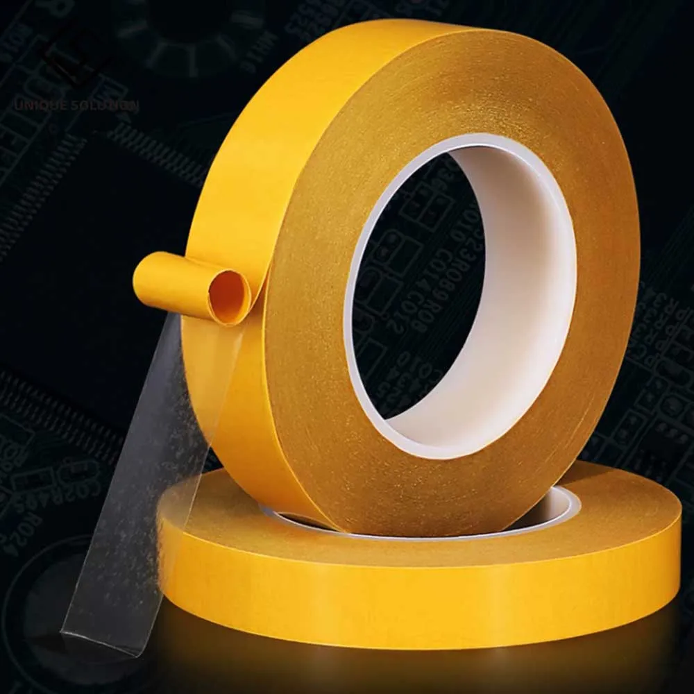 50 Meter High Temperature Resistance PET Double Sided Tape No Trace Transparent Heat Resistant Strong Double-Sided Adhesive Tape 3