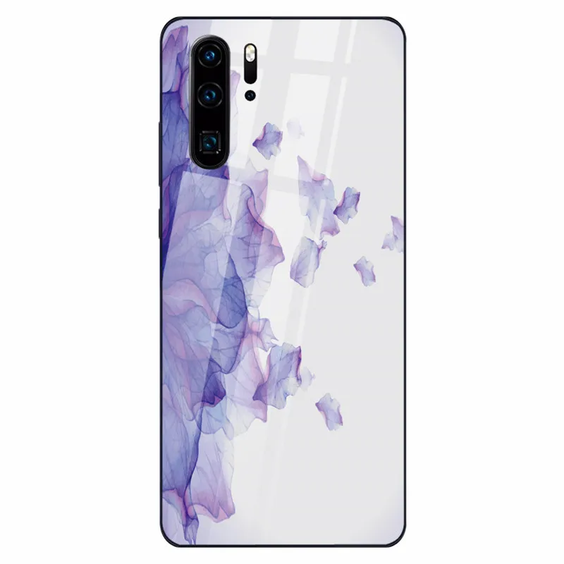 04 Чехол из закаленного стекла для huawei P30 P20 Lite mate 20 Lite перо черный чехол s для huawei Honor 9 10 Lite 8X MAX P Smart Z Nova 3 - Цвет: 04