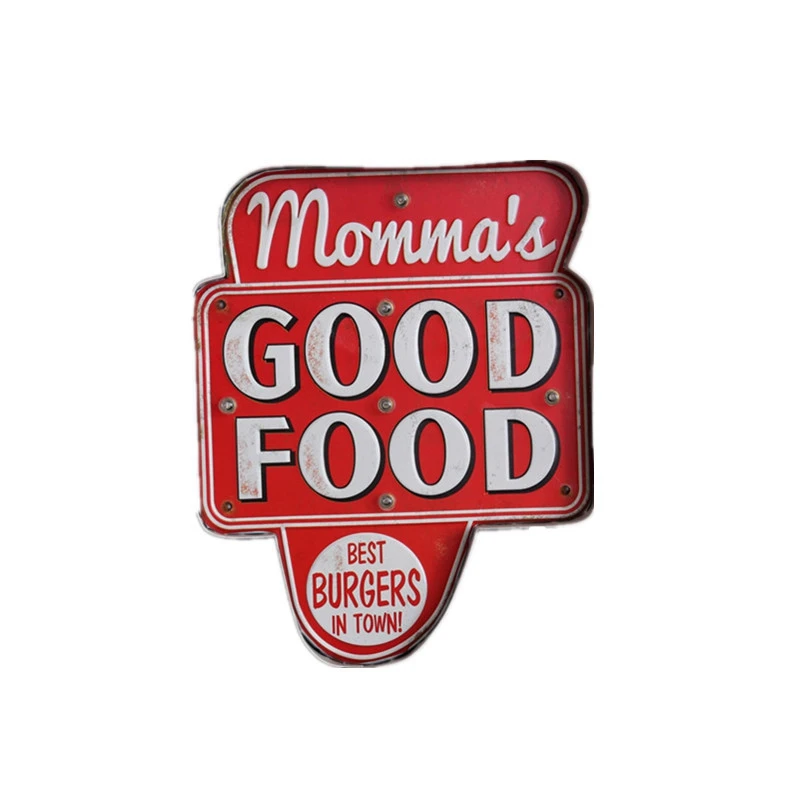 

Vintage LED Neon Signboard Bar Bar Restaurant Cafe Advertising Sign Hanging Metal Sign Christmas Decorative Painting