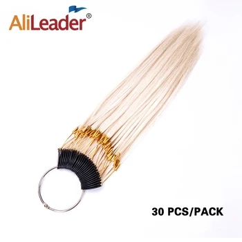 

Alileader 20Cm 30Pcs/Set 100% Human Hair Color Ring Color Chart Swatch Rings For Remy Hair Extensions Salon Hair Dyeing Sample