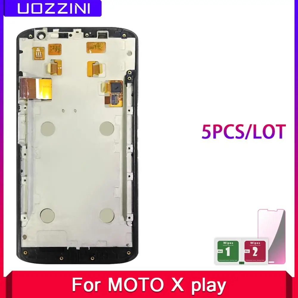 5 шт. ЖК-дисплей для Motorola Moto X Play XT1561 XT1562 XT1563 XT1565 сенсорный экран дигитайзер рамка в