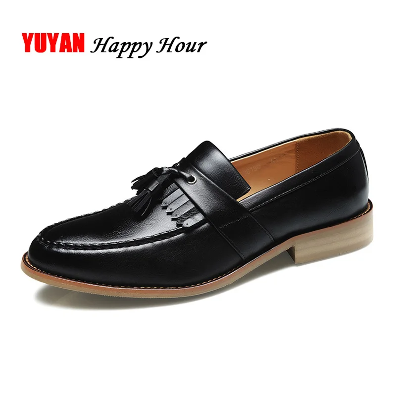 

Fashion Loafers Mens Soft Leather Shoes Tassels Oxfords Men's Casual Shoes Male Brand Business Shoes Black Brown A214