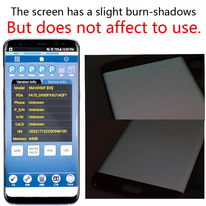 

For Samsung Galaxy S8 G950 G950F S8 plus G955fd G955F G955 With Slight Burn Shadow LCD Display With Touch Screen Digitizer Parts