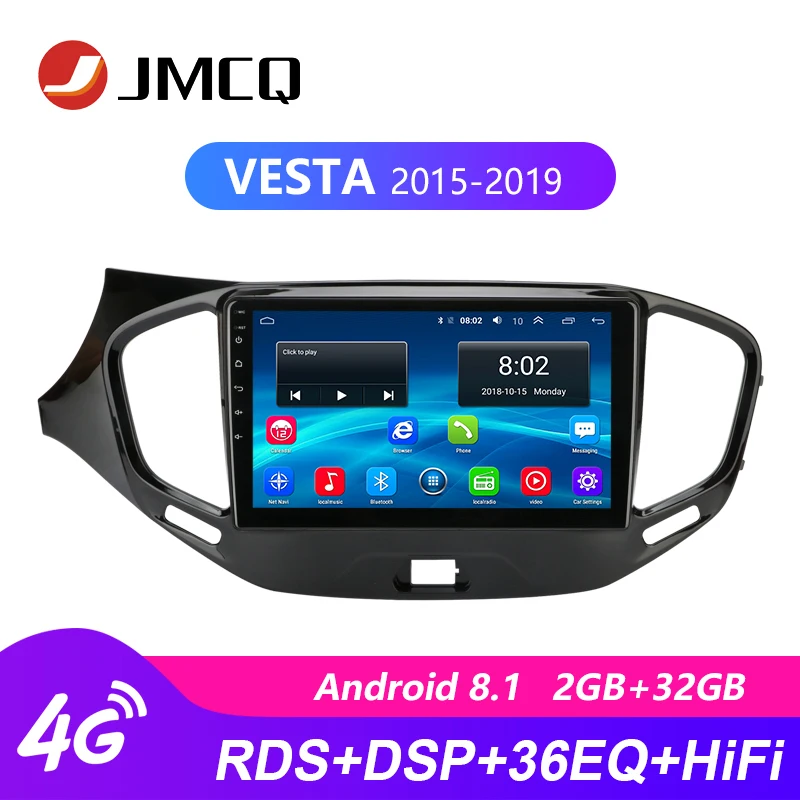 

2Din Android 8.1 4G 2GB+32GB Car Multimedia Video Player For Lada VESTA 2015-2019 Audio System Navigation GPS Head Unit 2 Din