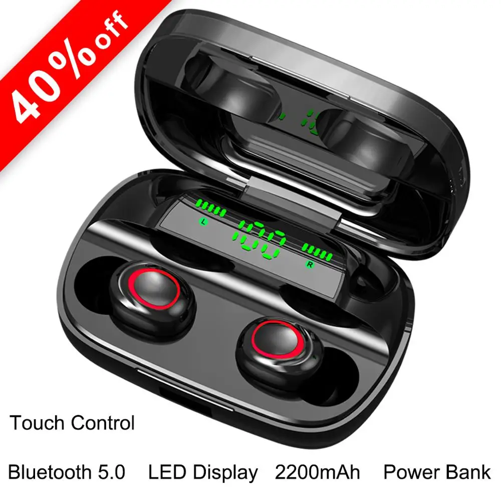XGODY S11 Cordless Earphone Wireless Earphones Noise Cancelling Bluetooth 5.0 Headset For sports Game Music | Электроника