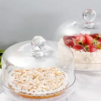 

1Pc Arched Dust-proof Plastic Cover Food Cake Cover Durable Food Protective Cover for Buffet Western Food(Transparent)