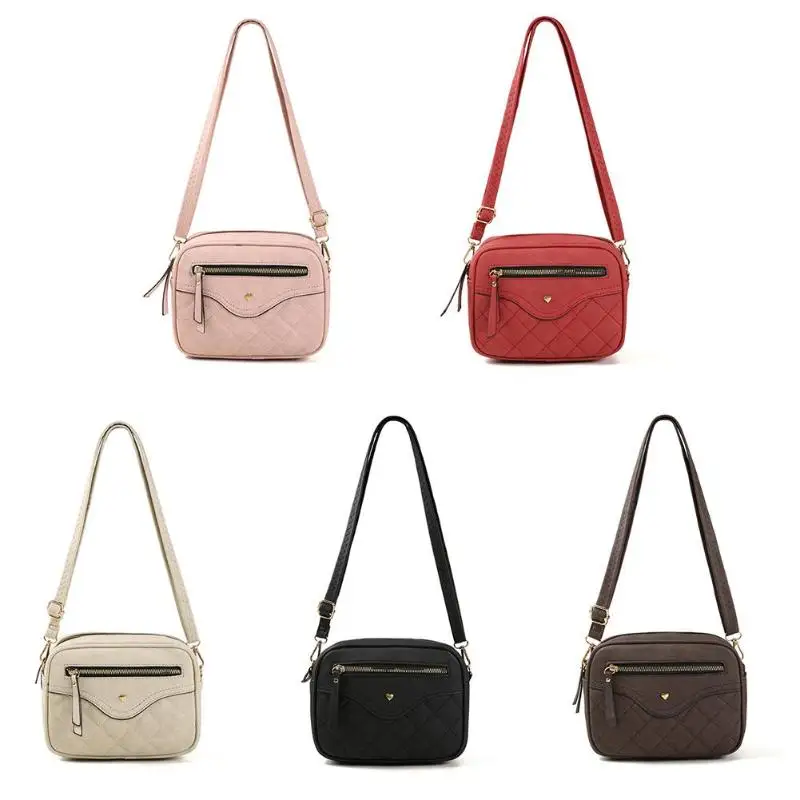 

Fashionable Women Shoulder Crossbody Bags PU Leather Casual Simple Messenger Handbag for Shopping Traveling Decoration