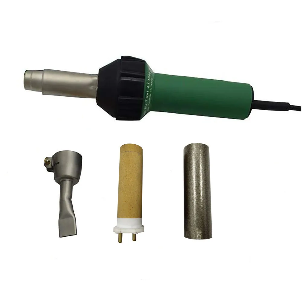 

Professional 1600W Heat Gun Kit Hot Air Blast Torch With 20mm Flat Welding Nozzle Heating Element PVC Plastic Welder Tool Set