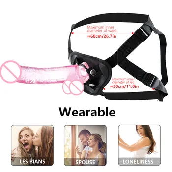 Strap-On Realistic Penis Erotic Soft Jelly Dildo G-Spot Stimulator Female Masturbator Anal Butt Plug Dick Sex Toys for Adult 18+ 4