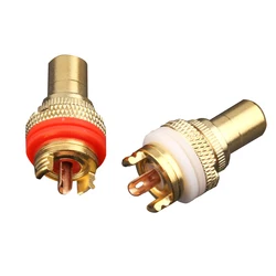 8PCS RCA CMC Female Red White RCA Female Socket Chassis High Quality  Phono Copper Plug Connector1
