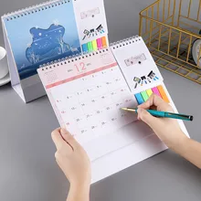 

11PCS Cute Multifunction 2022 Calendar Creative DIY Mini Desktop Paper Calendar Daily Scheduler Organizer Notebook With Sticky