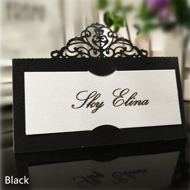 Black Elegance Greeting Card Organizer Box and Label