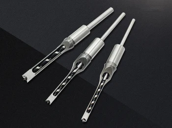 

4PCS or 6PCS / set of square hole drill bit bearing steel trimming woodworking tools trimming chisel group square hole drill bit