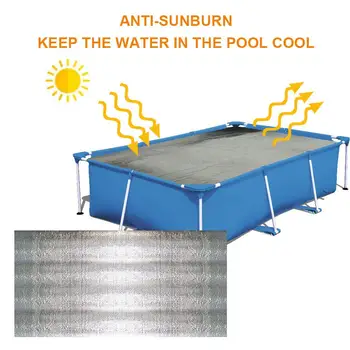 

200*400cm Swimming Pool Solar Cover Ground Pool Rectangular Blanket For Outdoor Swimming Pool Waterproof Dust Cover Anti Sunburn