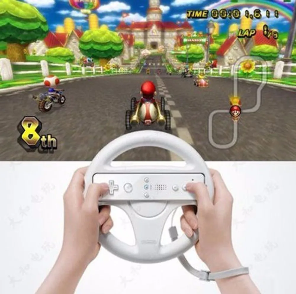 New Racing Games Steering Wheel For Nintendo Wii Mario Kart - Wheels -  AliExpress