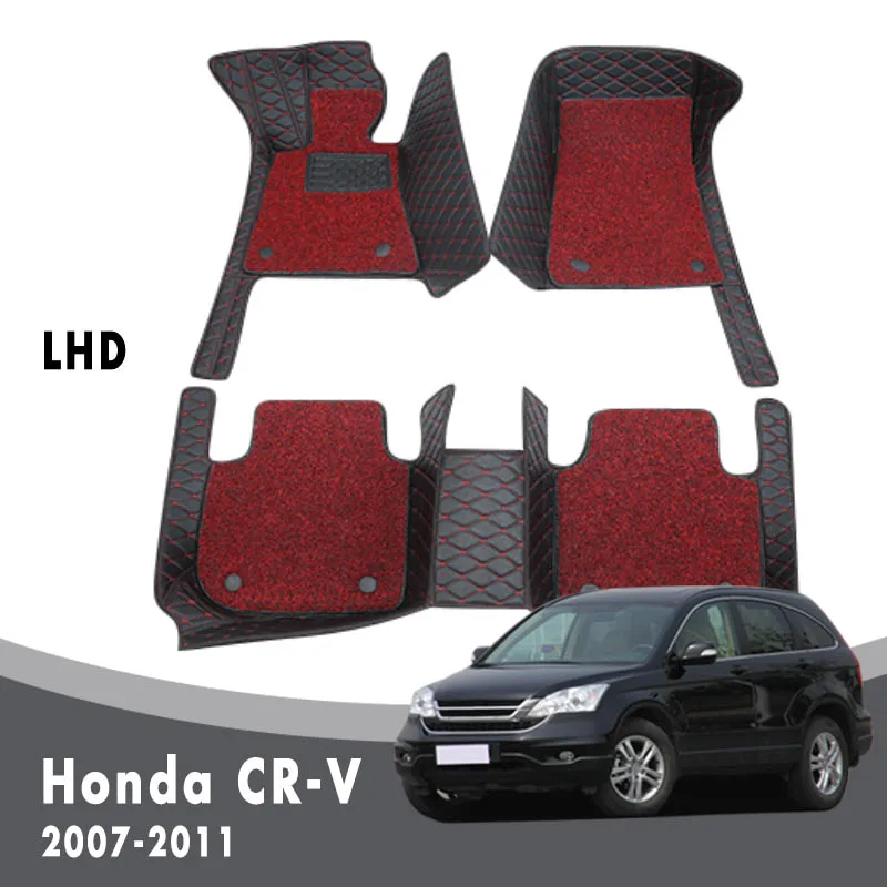 Двухслойные автомобильные коврики с проволочной петлей для Honda CR V CRV 2011 2010 2009 2008