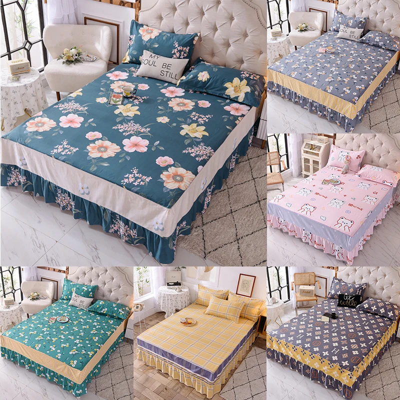 2021NewProductCottonBedSkirtMattressCoverProtectiveCover