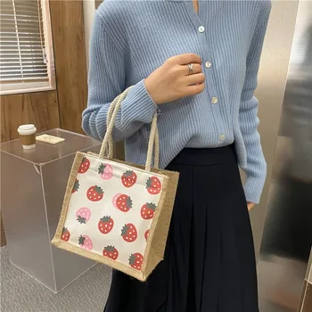 

Smalll Canvas Tote Bag for Women 2020 Cotton Cloth Female Handbag Mini Ladies Hand Bags with Short Handle Eco Shopper with Print