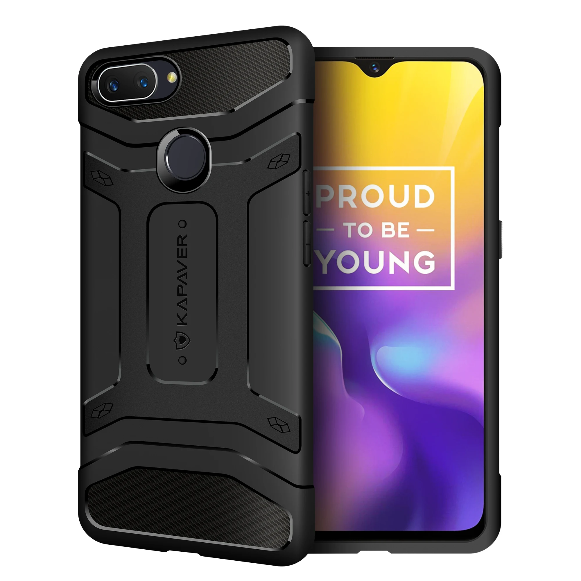 KAPAVER® Oppo Realme U1 Back Cover Case Drop Tested Shock Proof Carbon Fiber Armor Black (Only for Realme U1) (Carbon Black) KAPAVER® Oppo Realme U1 Back Cover Case Drop Tested Shock Proof Carbon Fiber Armor Black (Only for Realme U1) (Carbon Black)