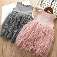 Платье в стиле пэчворк для девочек; Новинка г.; летняя детская безрукавка для девочки; платье из жатой ткани для девочек