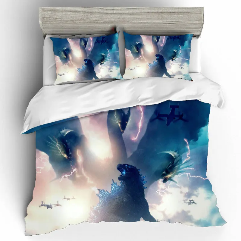

Prajna Godzilla 3D Bedding Sets Home Textile Single Queen King Size 3D Bedding Set Duvet Cover Bed Sheets Pillowcases Bed Linen